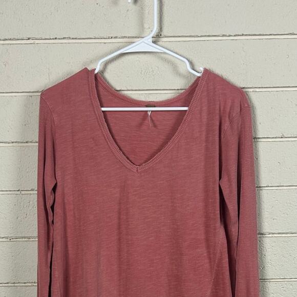 Free People Pink Long Sleeve Top size S - Picture 7 of 8
